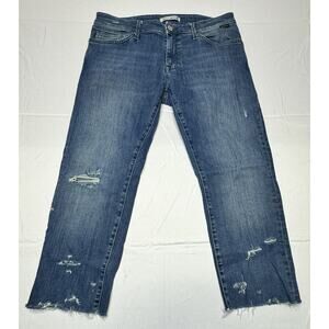 Mavi Jeans Women's Boyfriend Cropped Distressed Jeans - Size 34x24